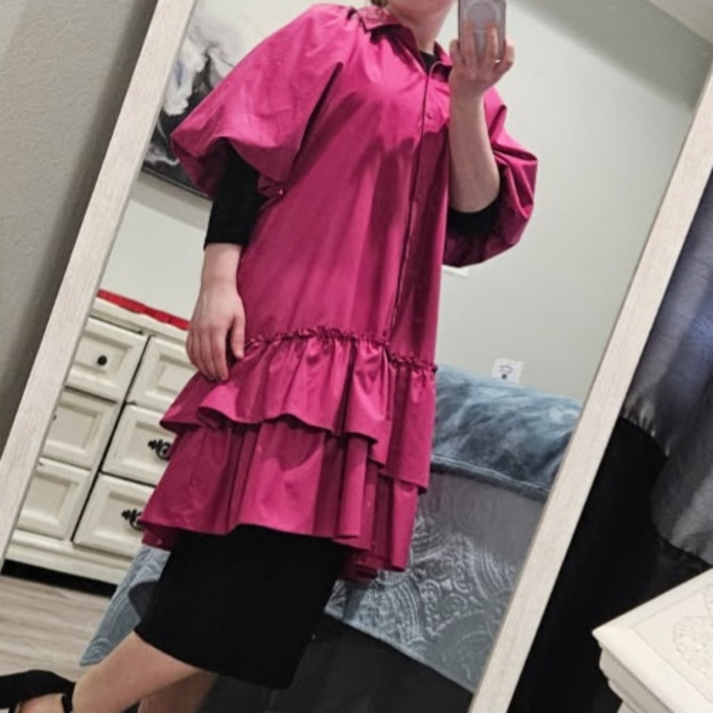Aureum Ruffle Pink Dress